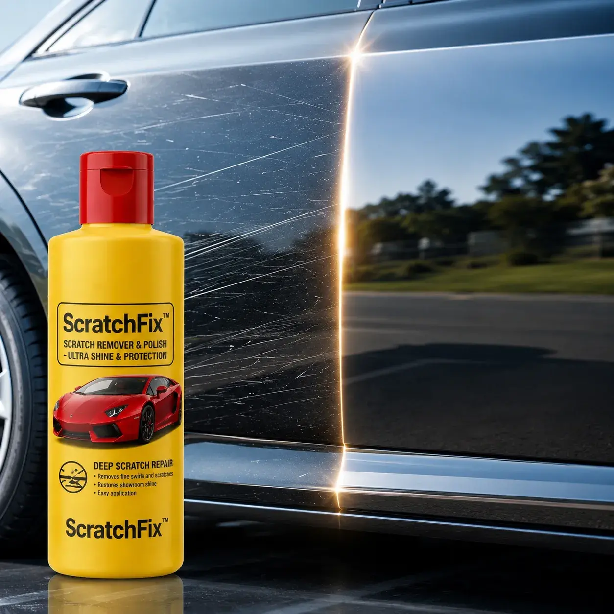 At-home car scratch treatment